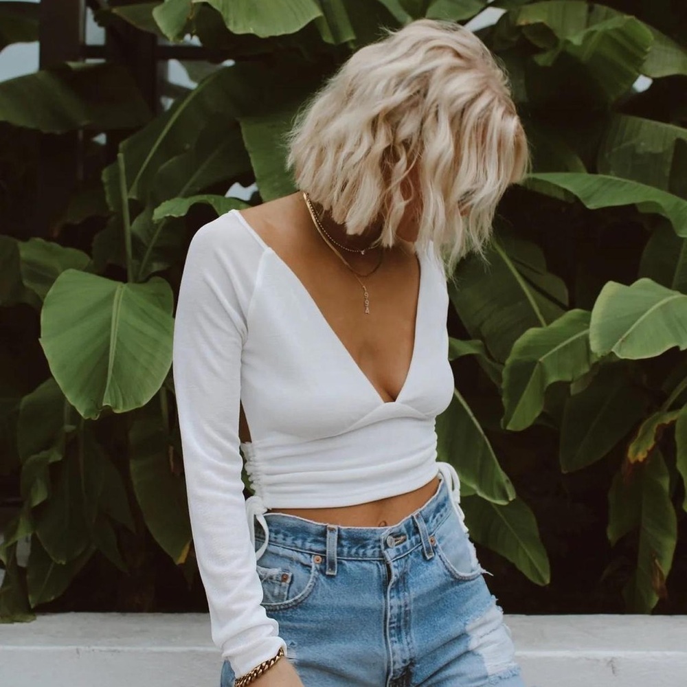 12th Tribe Nala White Crop Top NWT